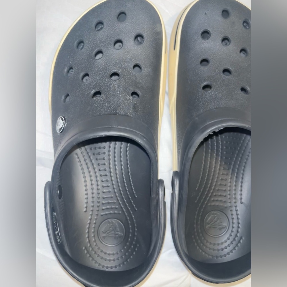 Black and White Crocs
